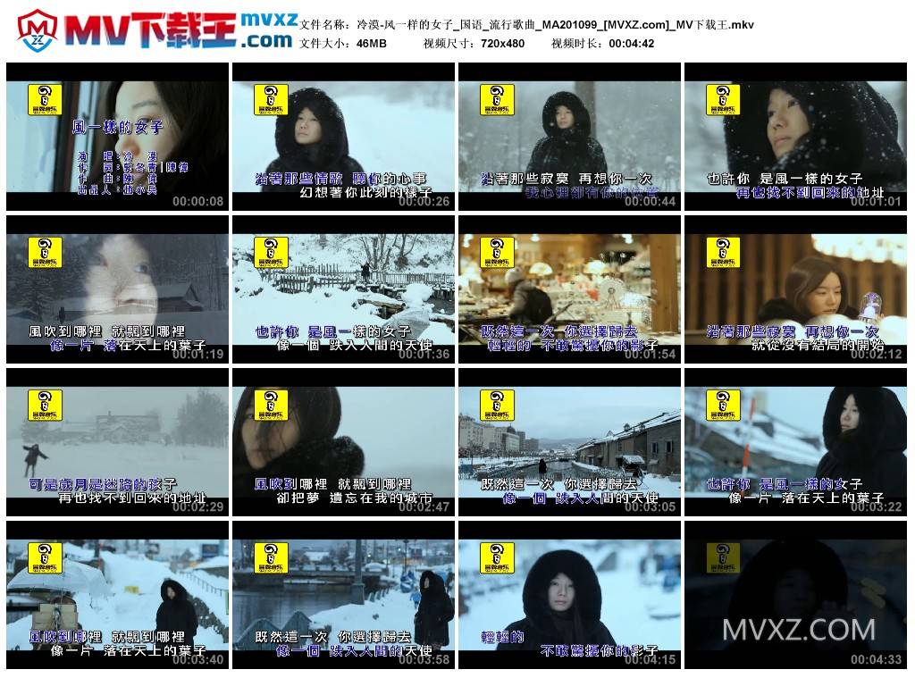 冷漠-风一样的女子_国语_流行歌曲_MA201099